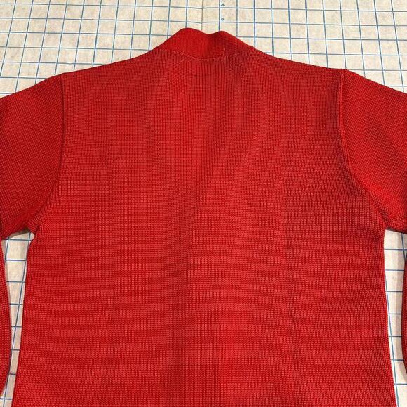 Vintage Imperial Cardigan Mens Size 38 1940s 1950s Made in USA Distressed Red - Picture 13 of 15